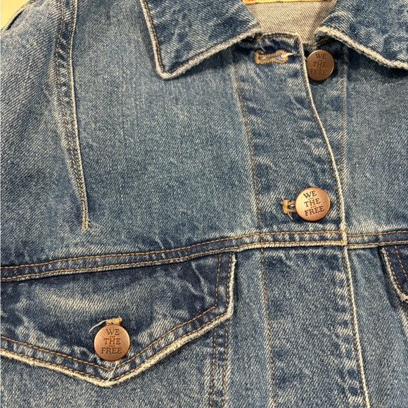 Free People All In Denim Jacket, NWOT, XS - Picture 6 of 10